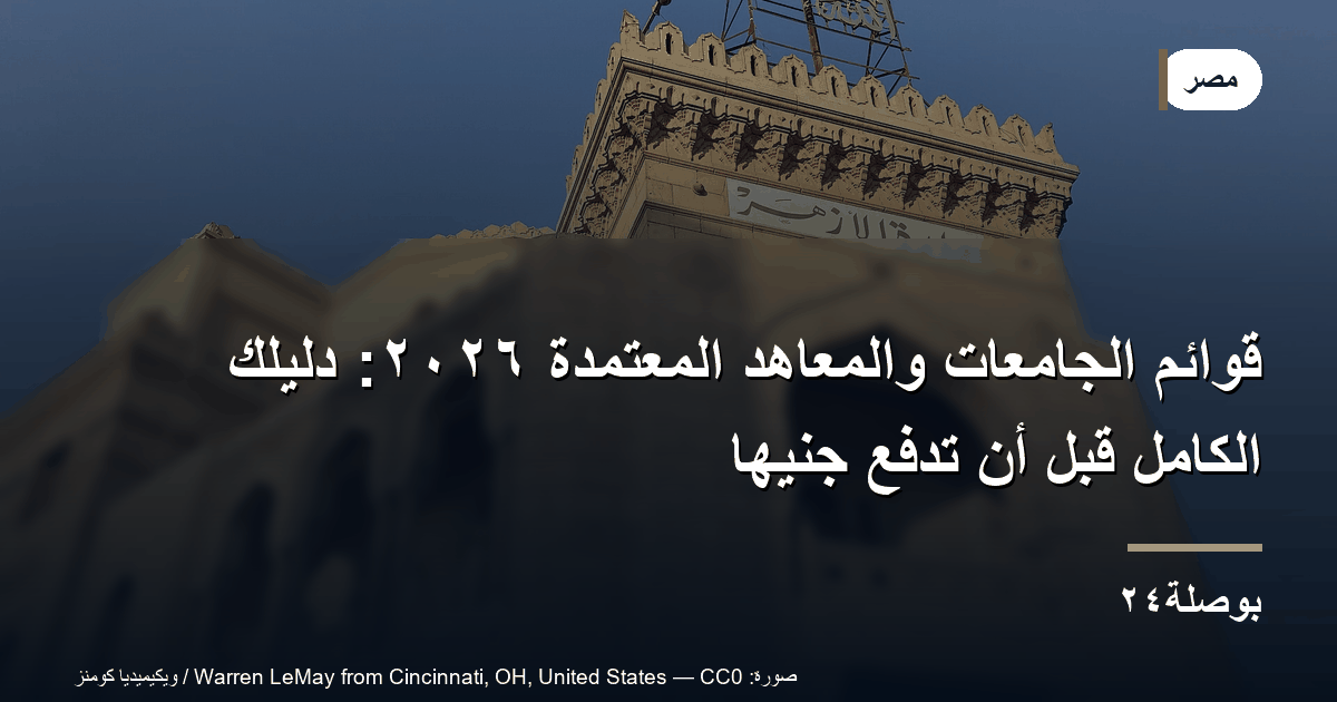 قوائم الجامعات والمعاهد المعتمدة لتنسيق ٢٠٢٦ — تعرّف عليها قبل التسجيل